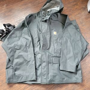 Carhartt Rain Storm Rain Jacket Green/Grey Waterproof 2XL
